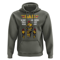 Firefighter Dad Hoodie A Son's First Hero A Daughter's First Love Father's Day - Wonder Print Shop
