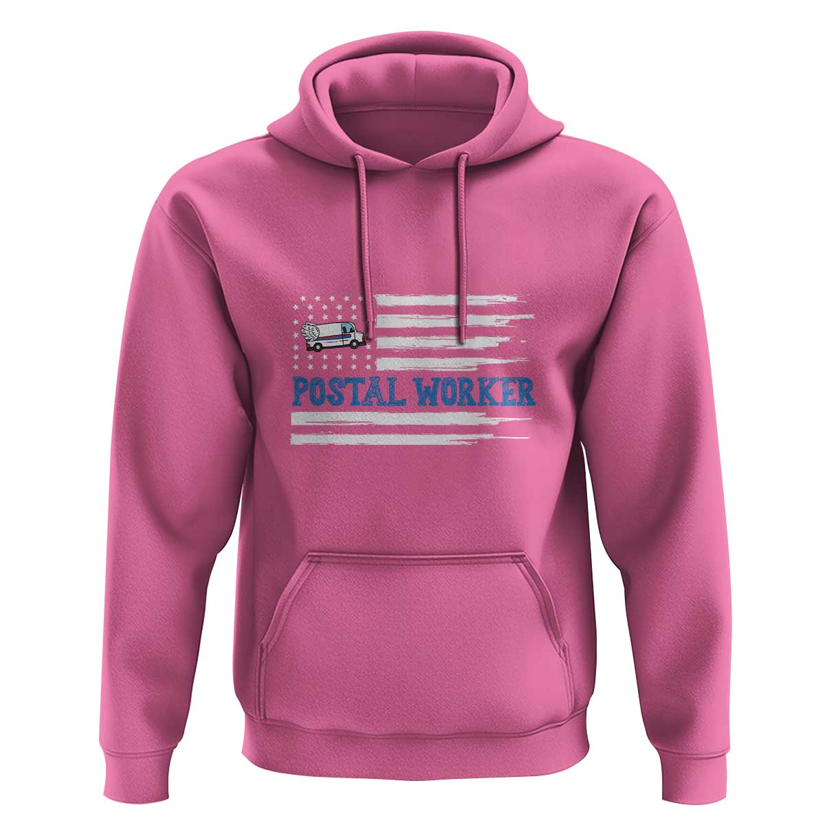 USA Flag Mailman Mail Lady Postal Worker Hoodie - Wonder Print Shop