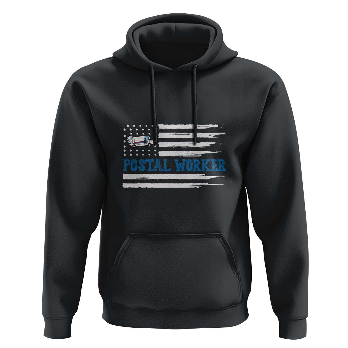 USA Flag Mailman Mail Lady Postal Worker Hoodie - Wonder Print Shop