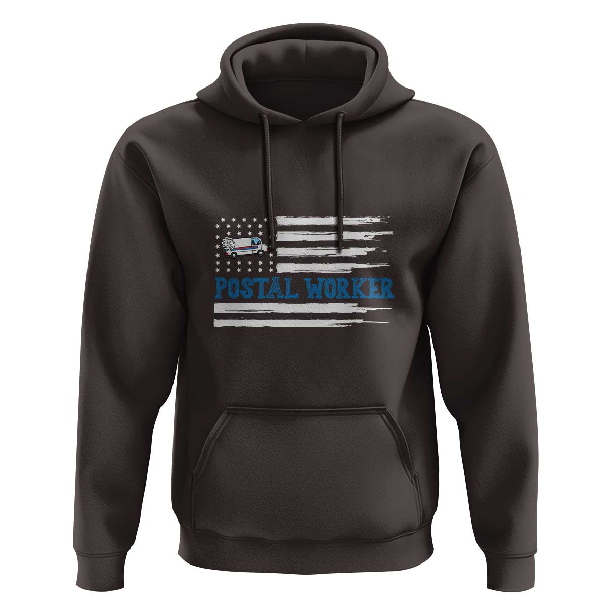 USA Flag Mailman Mail Lady Postal Worker Hoodie - Wonder Print Shop