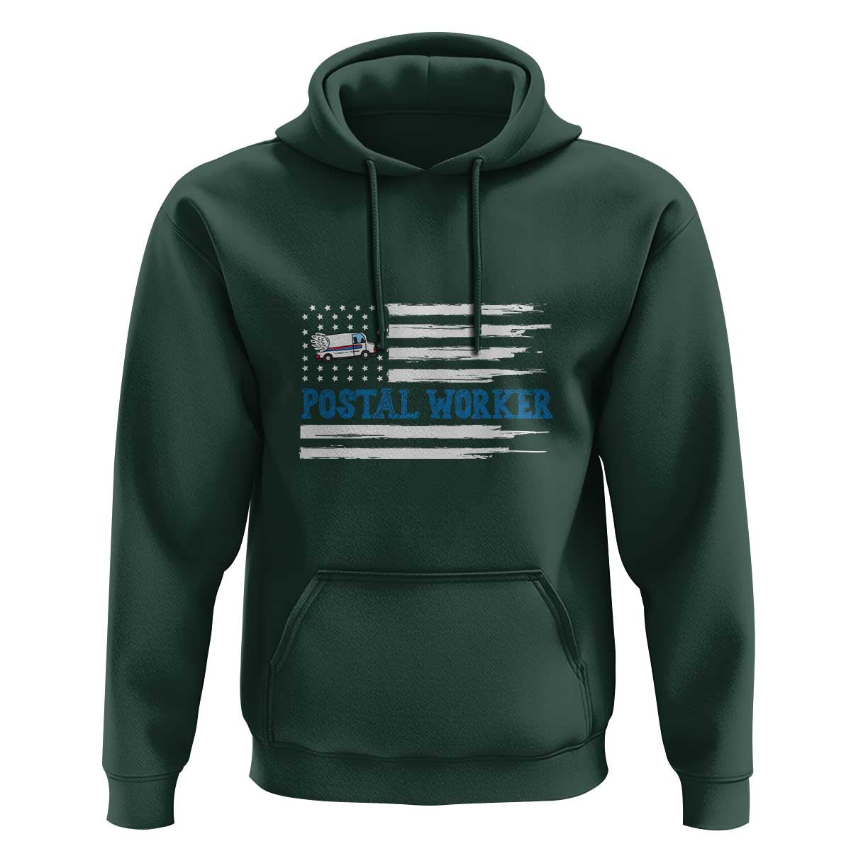 USA Flag Mailman Mail Lady Postal Worker Hoodie - Wonder Print Shop