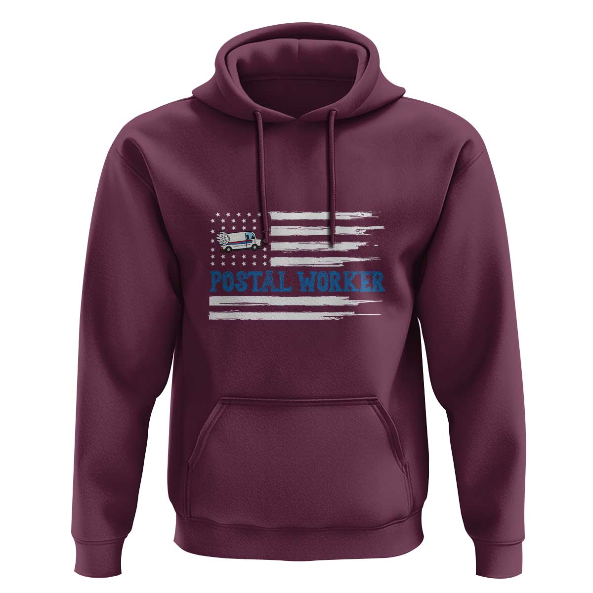 USA Flag Mailman Mail Lady Postal Worker Hoodie - Wonder Print Shop