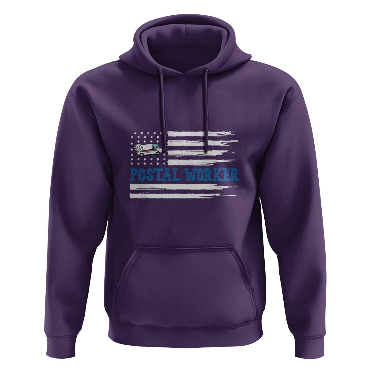 USA Flag Mailman Mail Lady Postal Worker Hoodie - Wonder Print Shop