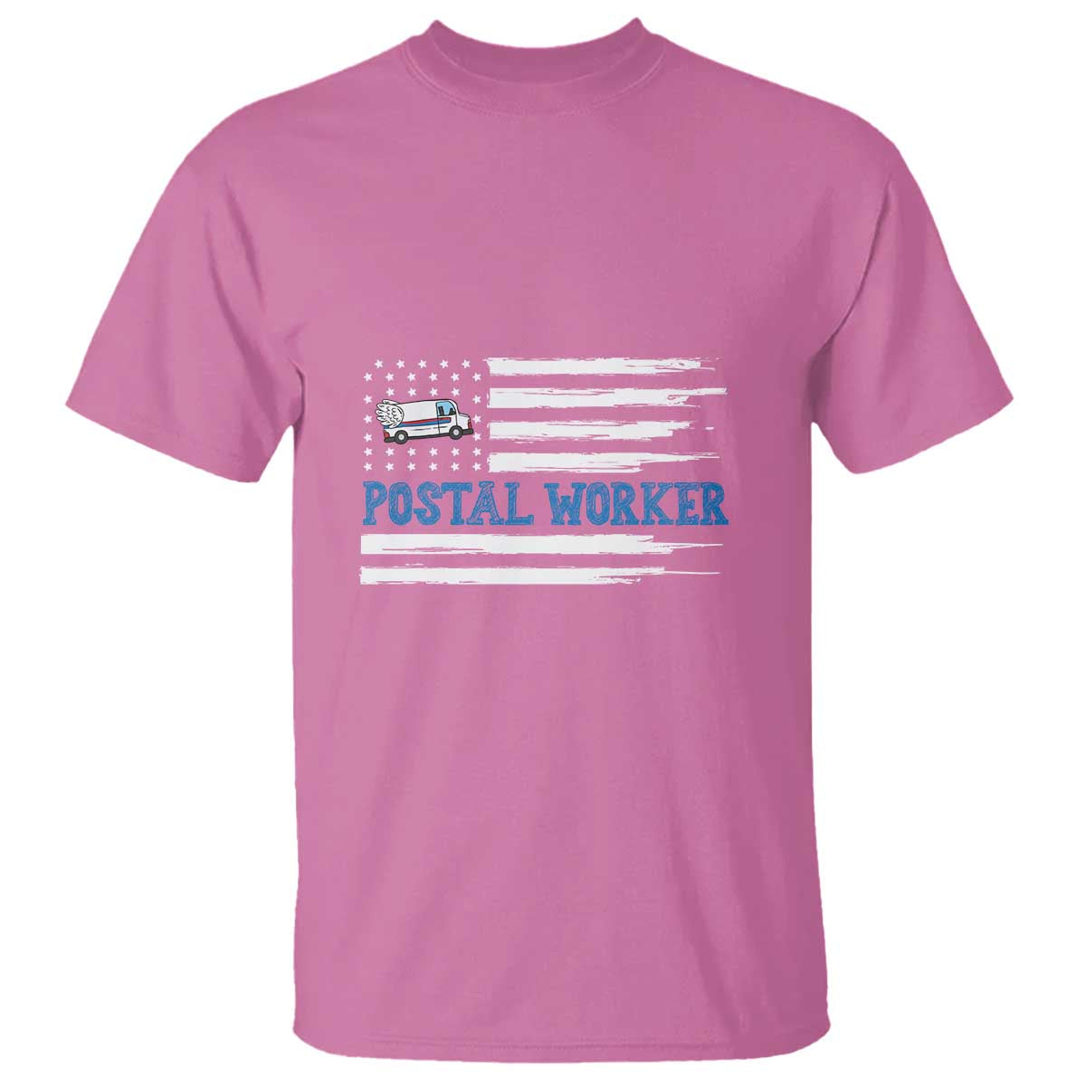 USA Flag Mailman Mail Lady Postal Worker T Shirt - Wonder Print Shop