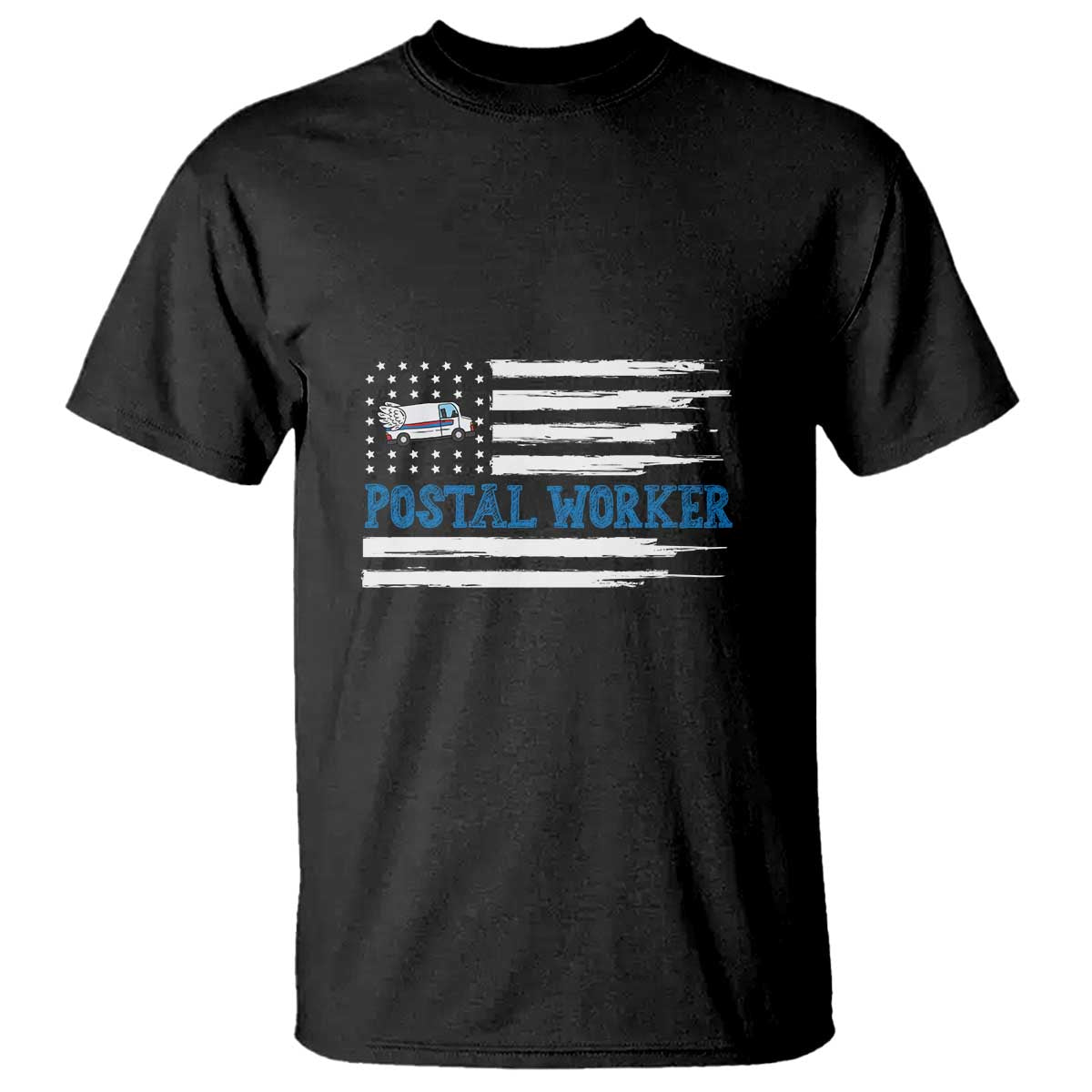 USA Flag Mailman Mail Lady Postal Worker T Shirt - Wonder Print Shop