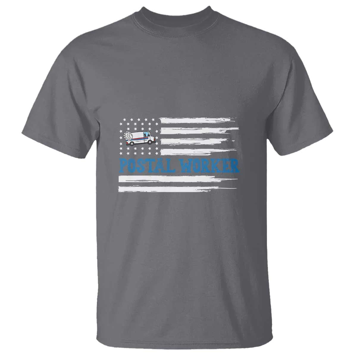 USA Flag Mailman Mail Lady Postal Worker T Shirt - Wonder Print Shop