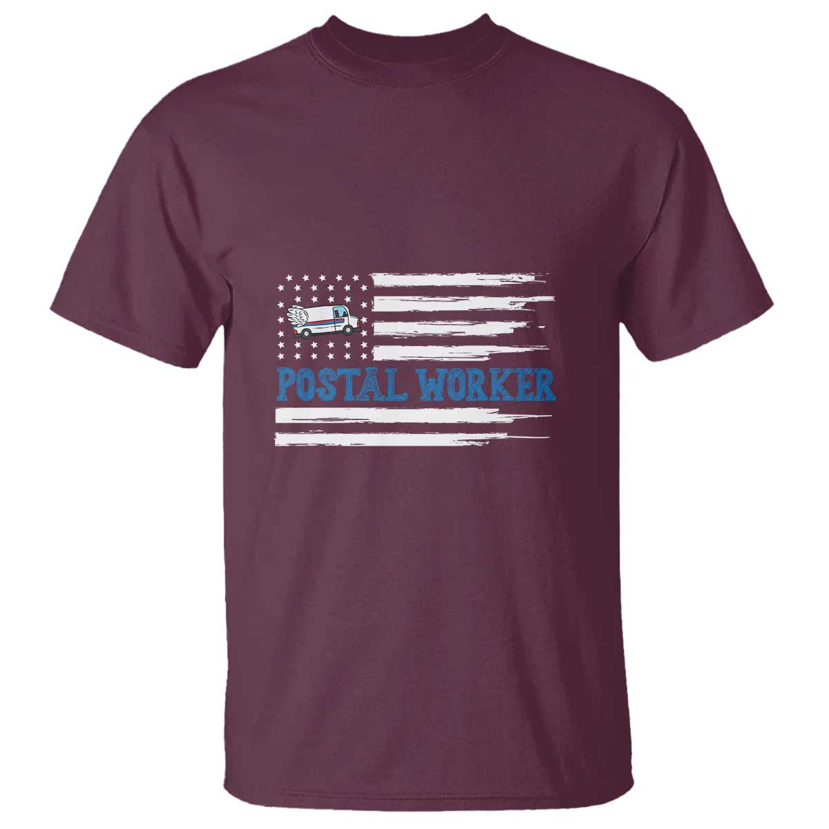 USA Flag Mailman Mail Lady Postal Worker T Shirt - Wonder Print Shop