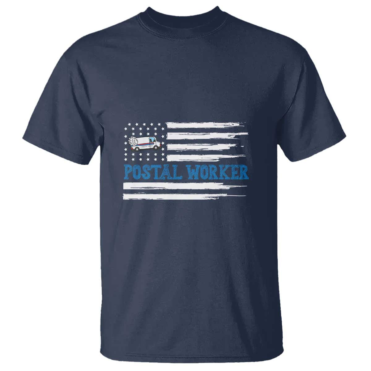 USA Flag Mailman Mail Lady Postal Worker T Shirt - Wonder Print Shop