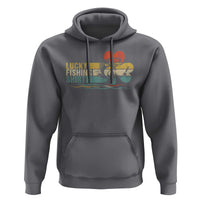 Funny Lucky Fishing Hoodie Do Not Wash Retro Fisherman - Wonder Print Shop