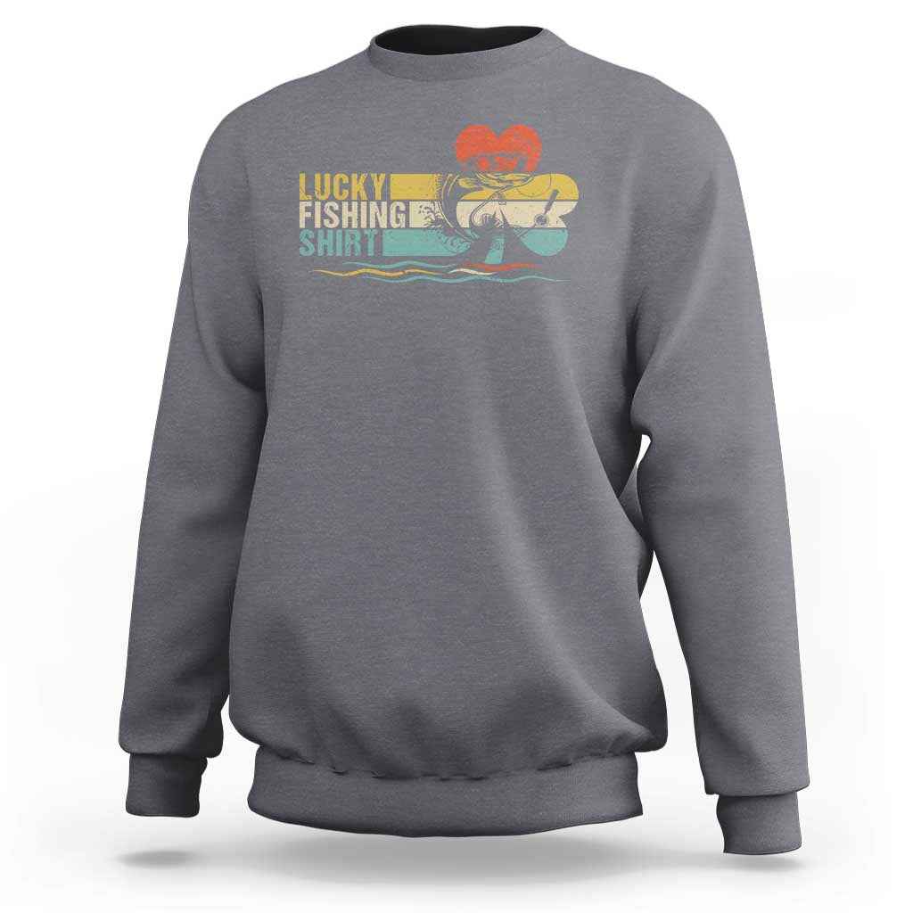 Funny Lucky Fishing Sweatshirt Do Not Wash Retro Fisherman - Wonder Print Shop