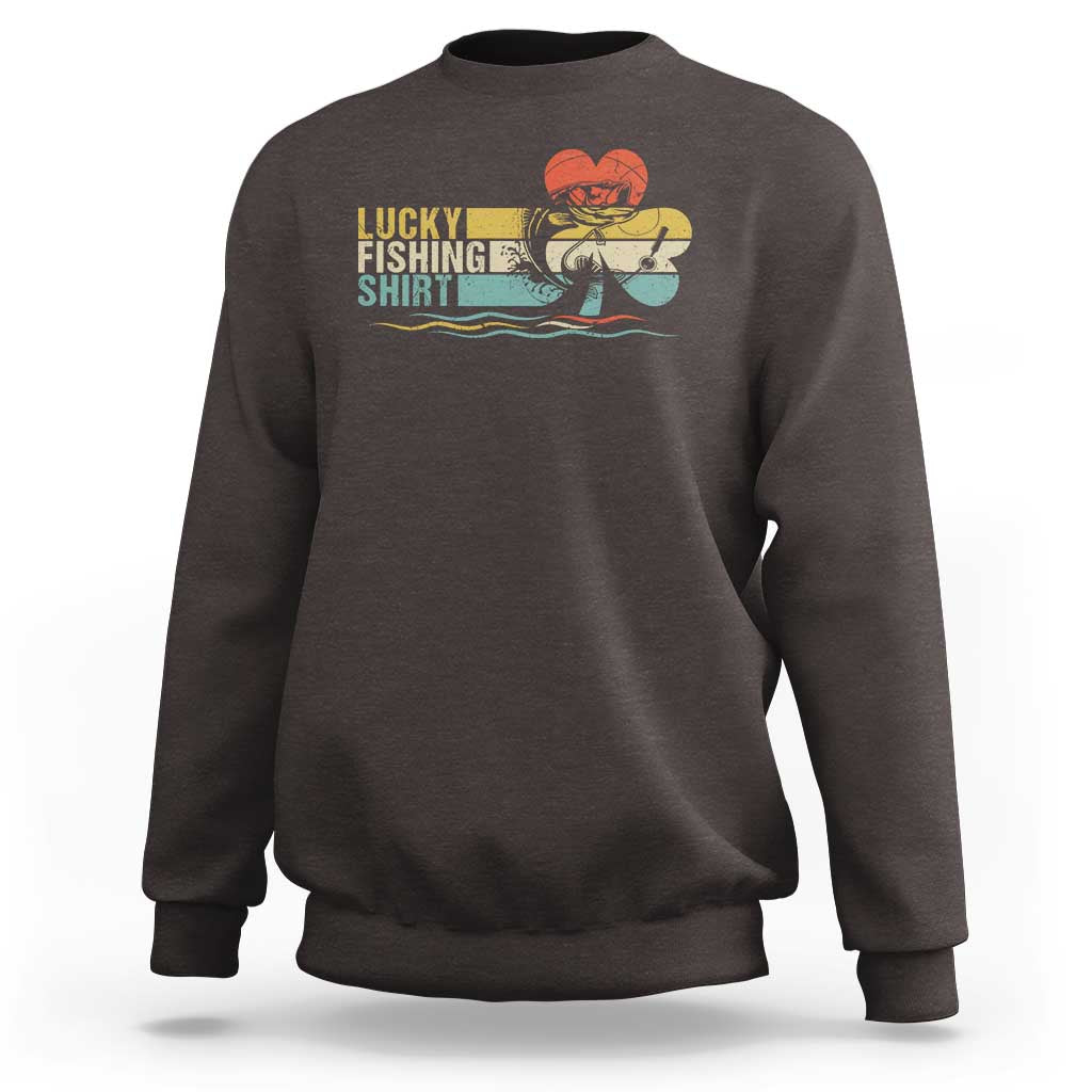 Funny Lucky Fishing Sweatshirt Do Not Wash Retro Fisherman - Wonder Print Shop