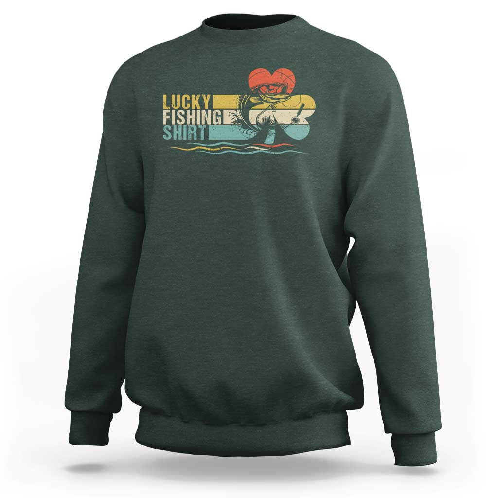Funny Lucky Fishing Sweatshirt Do Not Wash Retro Fisherman - Wonder Print Shop