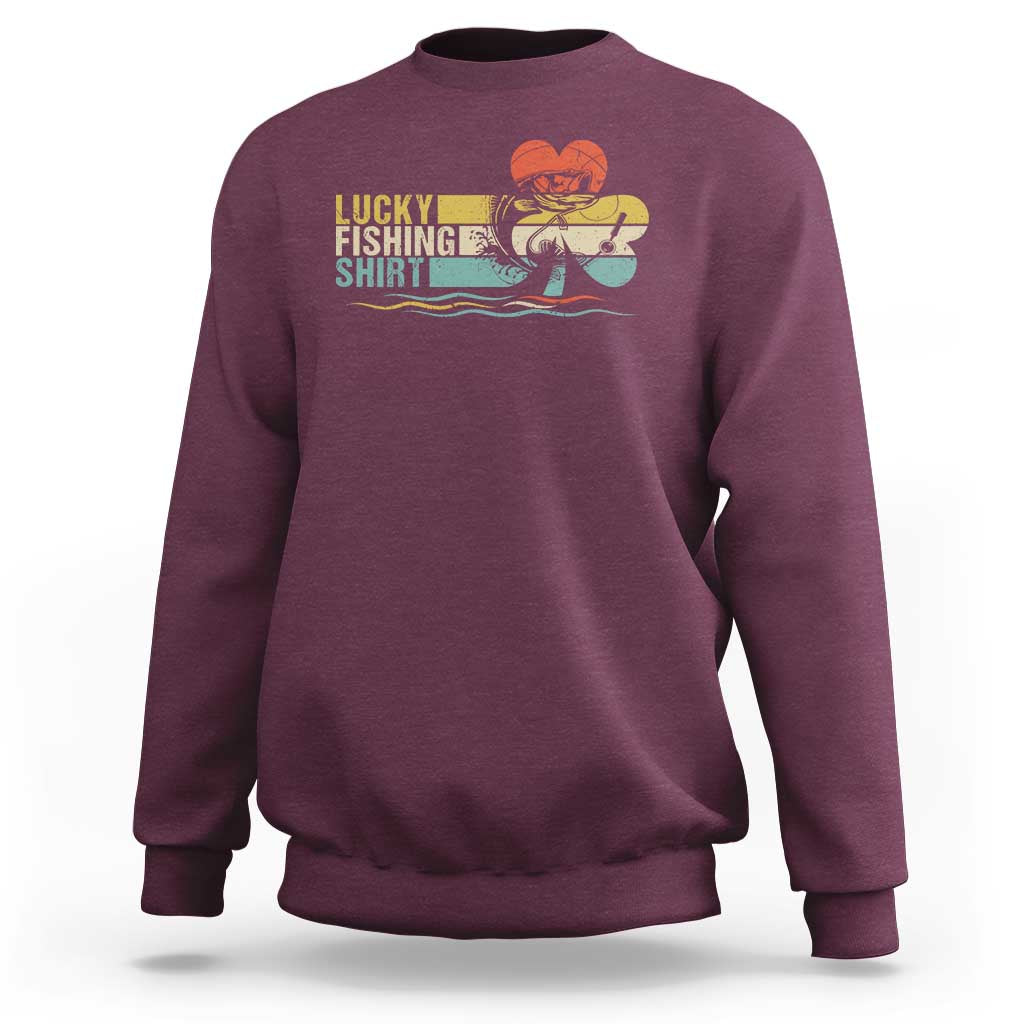 Funny Lucky Fishing Sweatshirt Do Not Wash Retro Fisherman - Wonder Print Shop