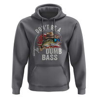 Funny Fishing Hoodie Don't Be A Dumb Bass America Flag - Wonder Print Shop