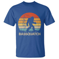 Funny Bigfoot Fishing T Shirt Bassquatch Retro Sasquatch Fisherman - Wonder Print Shop