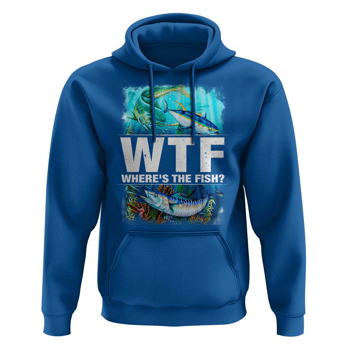 WTF Where's The Fish Fisherman Hoodie - Wonder Print Shop