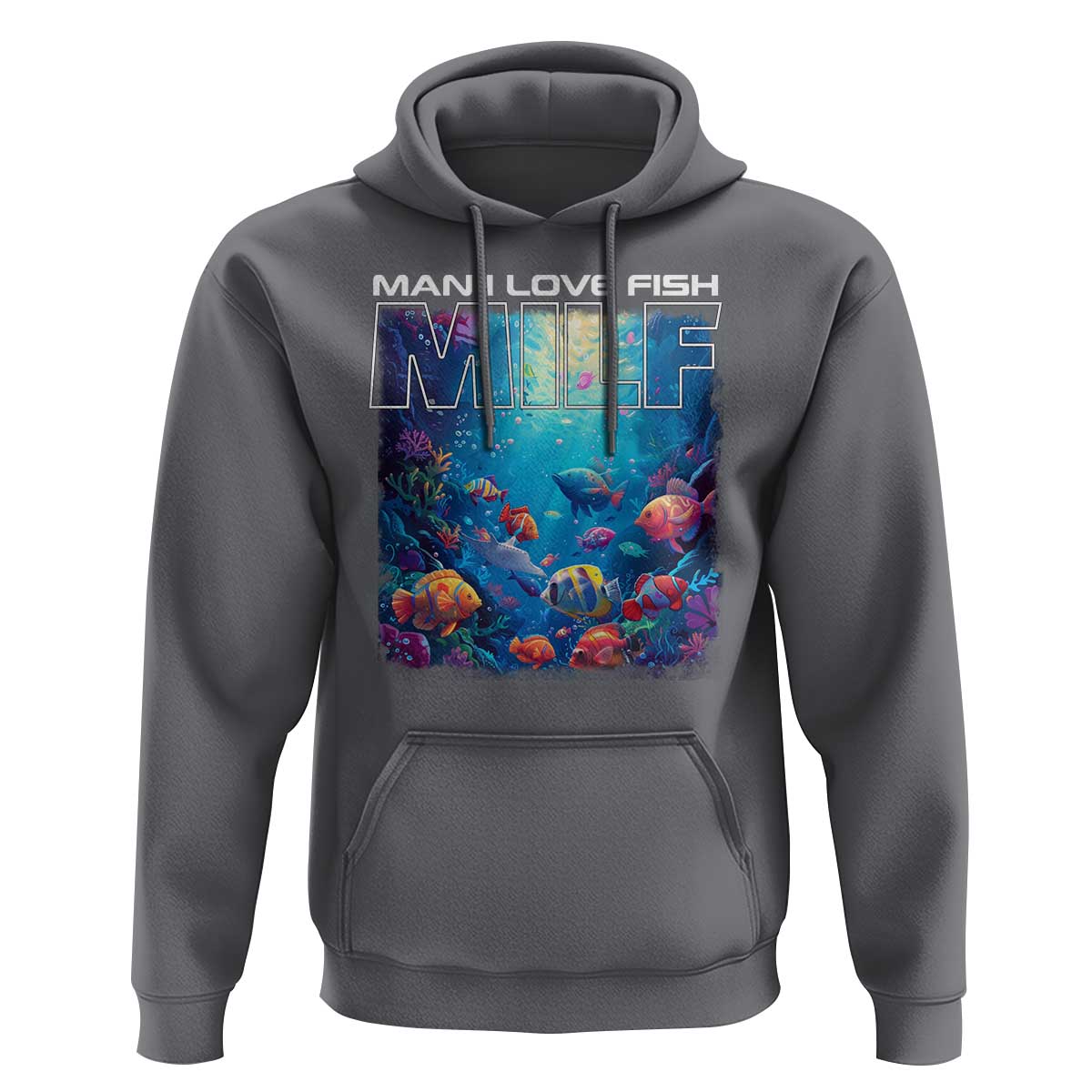 Funny Fishing Hoodie MILF Man I Love Fish - Wonder Print Shop