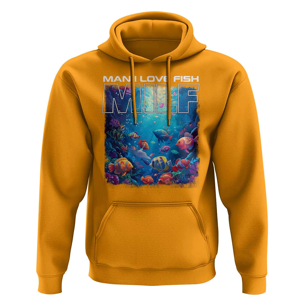 Funny Fishing Hoodie MILF Man I Love Fish - Wonder Print Shop