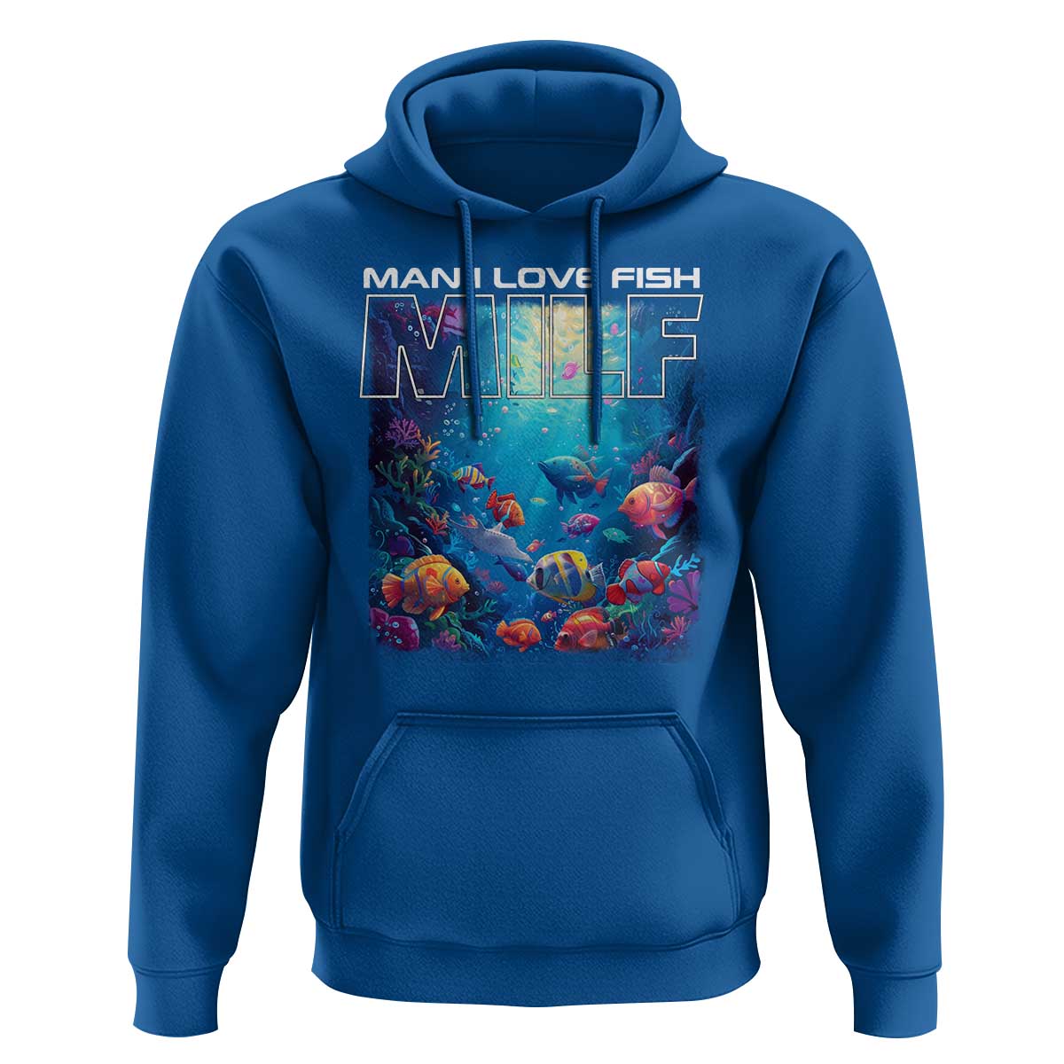 Funny Fishing Hoodie MILF Man I Love Fish - Wonder Print Shop
