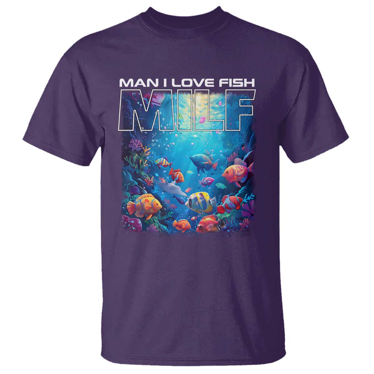 Funny Fishing T Shirt MILF Man I Love Fish - Wonder Print Shop
