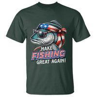Funny Fishing T Shirt Make Fishing Great Again Cool Fish America Flag - Wonder Print Shop