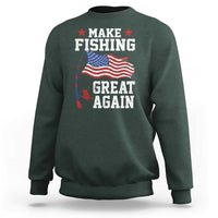 Funny Fisherman Sweatshirt Make Fishing Great Again America Flag - Wonder Print Shop