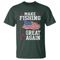 Funny Fisherman T Shirt Make Fishing Great Again America Flag - Wonder Print Shop