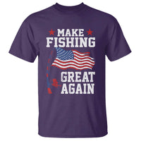 Funny Fisherman T Shirt Make Fishing Great Again America Flag - Wonder Print Shop