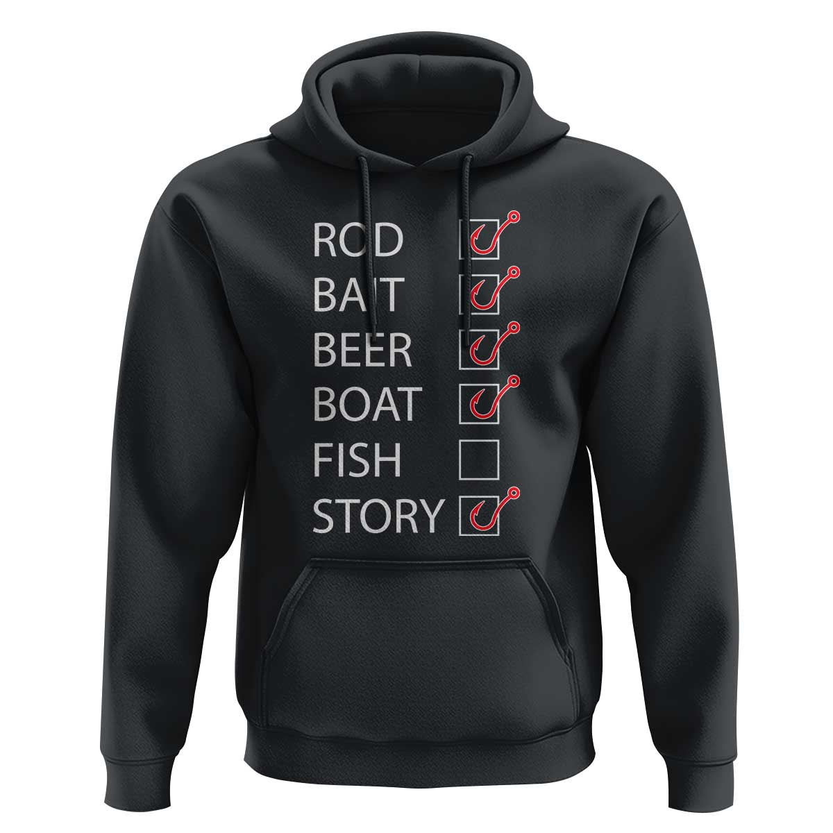 Funny Fishing Check Off List Hoodie - Wonder Print Shop