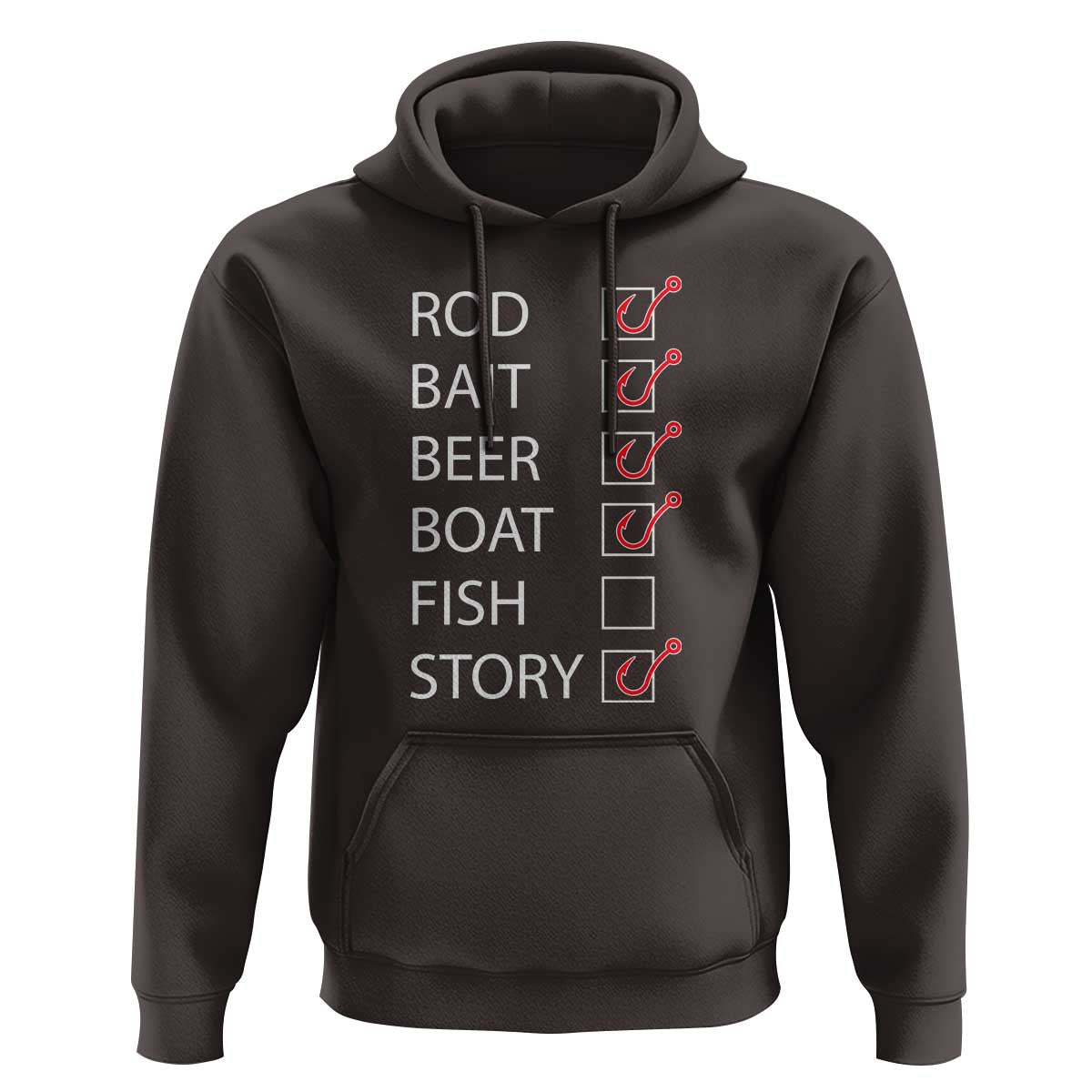 Funny Fishing Check Off List Hoodie - Wonder Print Shop