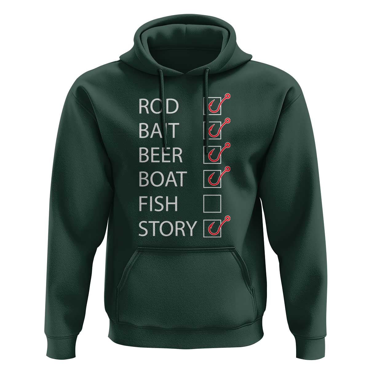 Funny Fishing Check Off List Hoodie - Wonder Print Shop