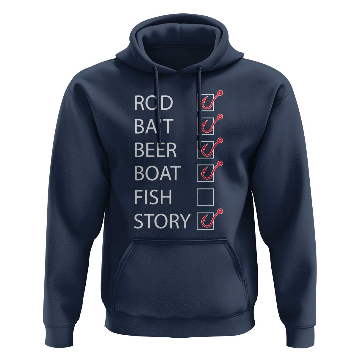 Funny Fishing Check Off List Hoodie - Wonder Print Shop