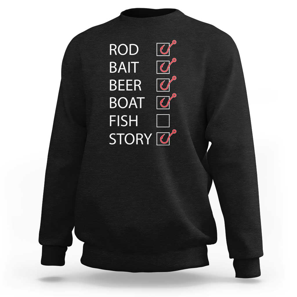 Funny Fishing Check Off List Sweatshirt - Wonder Print Shop