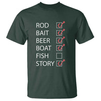 Funny Fishing Check Off List T Shirt - Wonder Print Shop