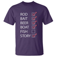Funny Fishing Check Off List T Shirt - Wonder Print Shop