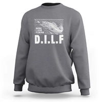 Funny Fisherman Sweatshirt DILF Damn I Love Fishing - Wonder Print Shop