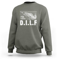 Funny Fisherman Sweatshirt DILF Damn I Love Fishing - Wonder Print Shop