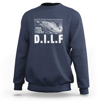 Funny Fisherman Sweatshirt DILF Damn I Love Fishing - Wonder Print Shop