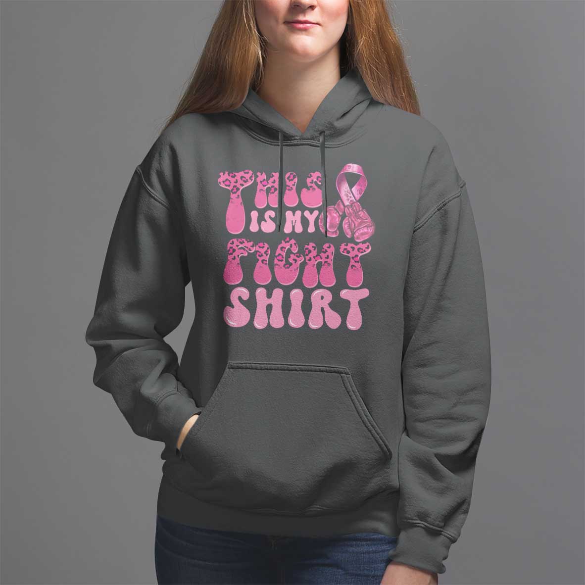 Breast Cancer Hoodie This Is My Fight Warrior Boxing Gloves - Wonder Print Shop