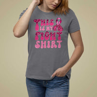 Breast Cancer T Shirt For Women This Is My Fight Warrior Boxing Gloves - Wonder Print Shop