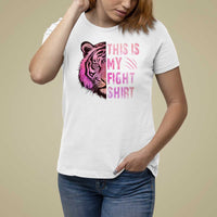 Breast Cancer T Shirt For Women This Is My Fight Pink Tiger Warrior - Wonder Print Shop