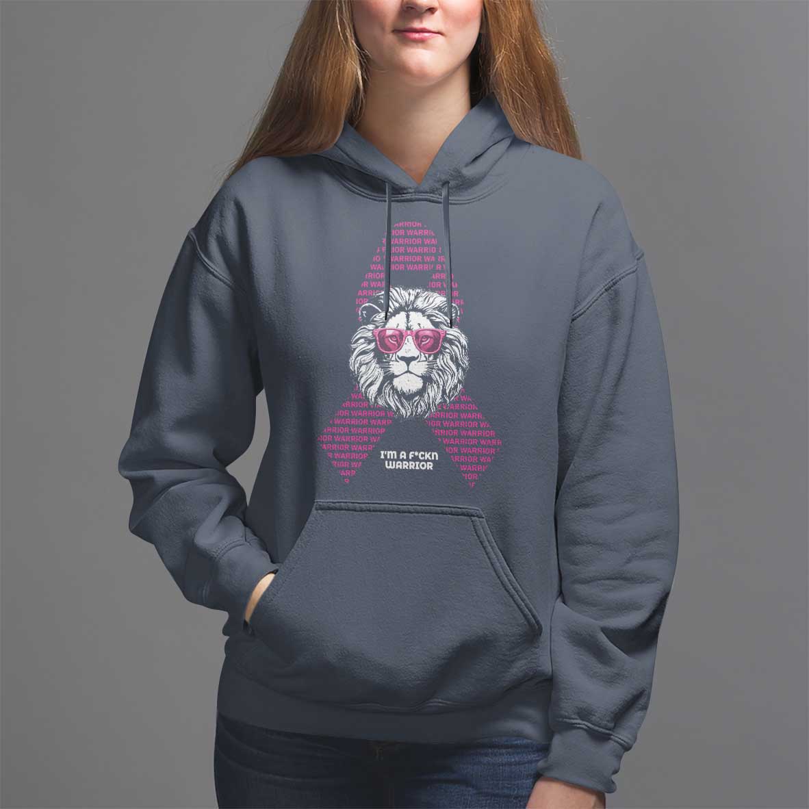 Pink Breast Cancer Hoodie This Is My Fight Pink Lion Warrior - Wonder Print Shop