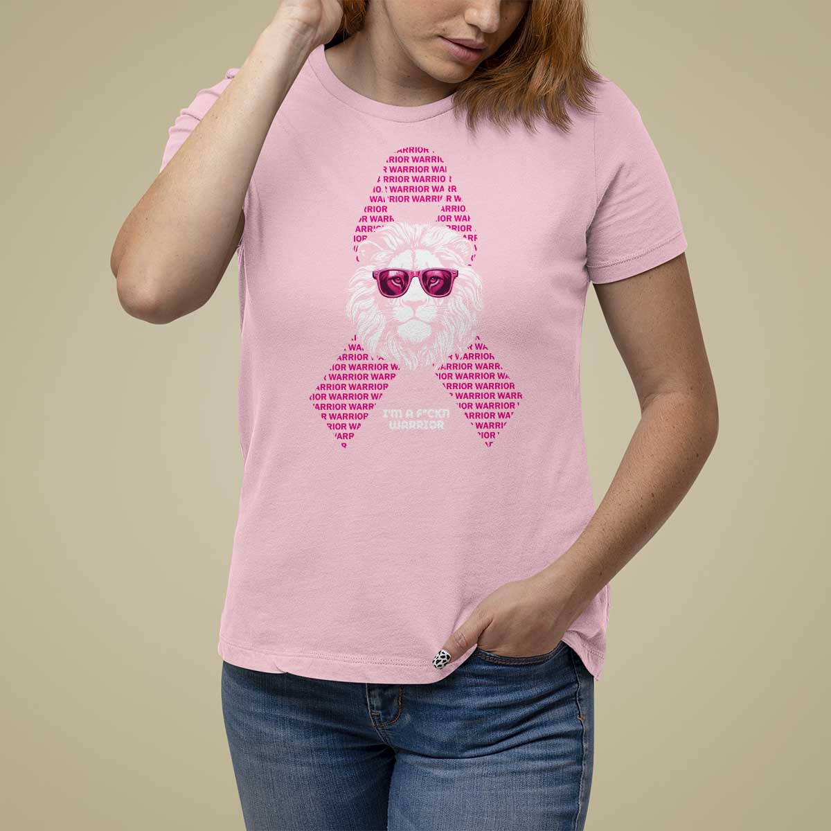 Pink Breast Cancer T Shirt For Women This Is My Fight Pink Lion Warrior - Wonder Print Shop