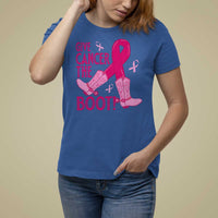 Breast Cancer T Shirt For Women Give Cancer The Boot Cowgirl Western Cowboy - Wonder Print Shop