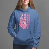 Breast Cancer Hoodie Fight Like A Girl Pink American Flag - Wonder Print Shop