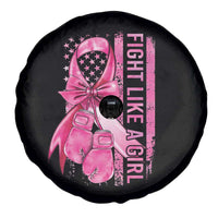 Breast Cancer Spare Tire Cover Fight Like A Girl Pink American Flag