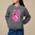 Breast Cancer Sweatshirt Fight Like A Girl Pink American Flag - Wonder Print Shop
