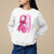 Breast Cancer Sweatshirt Fight Like A Girl Pink American Flag - Wonder Print Shop