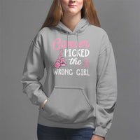Breast Cancer Hoodie Cancer Picked The Wrong Girl - Wonder Print Shop
