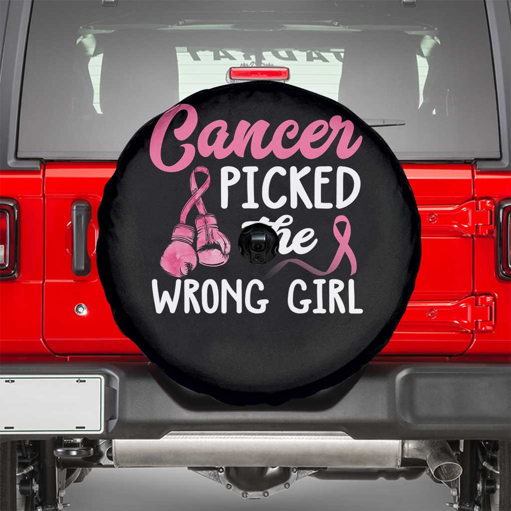 Breast Cancer Spare Tire Cover Cancer Picked The Wrong Girl